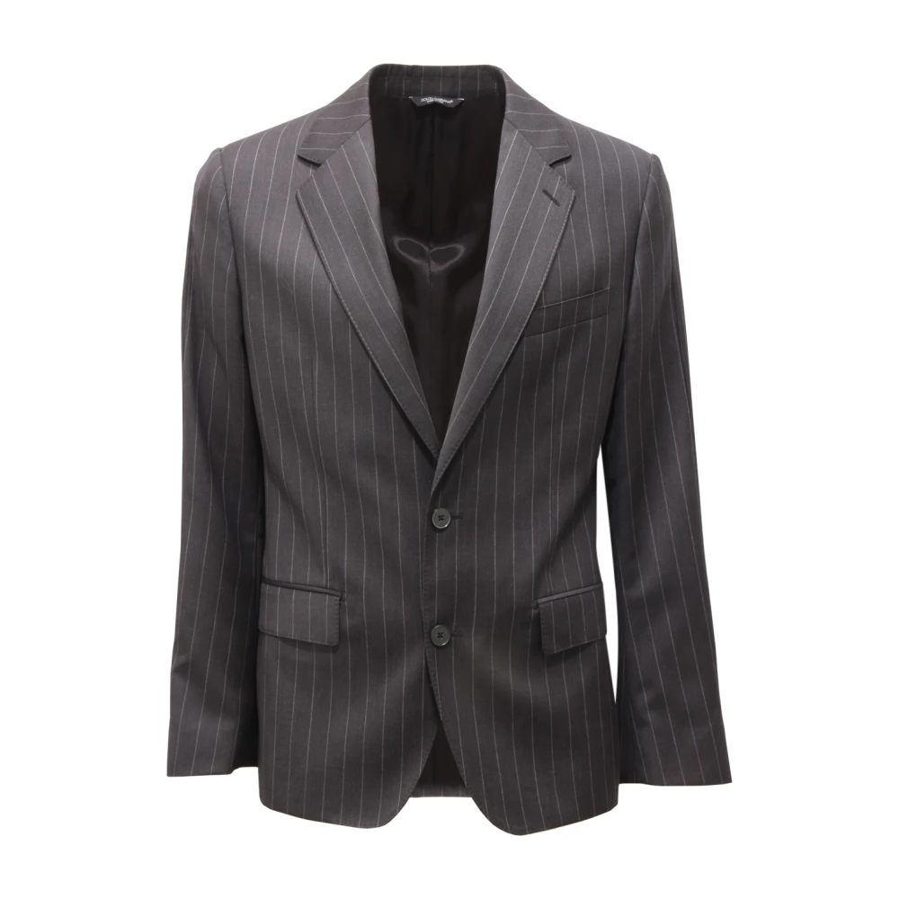 Dolce & Gabbana Men's Gray Pinstripes Wool Suit
