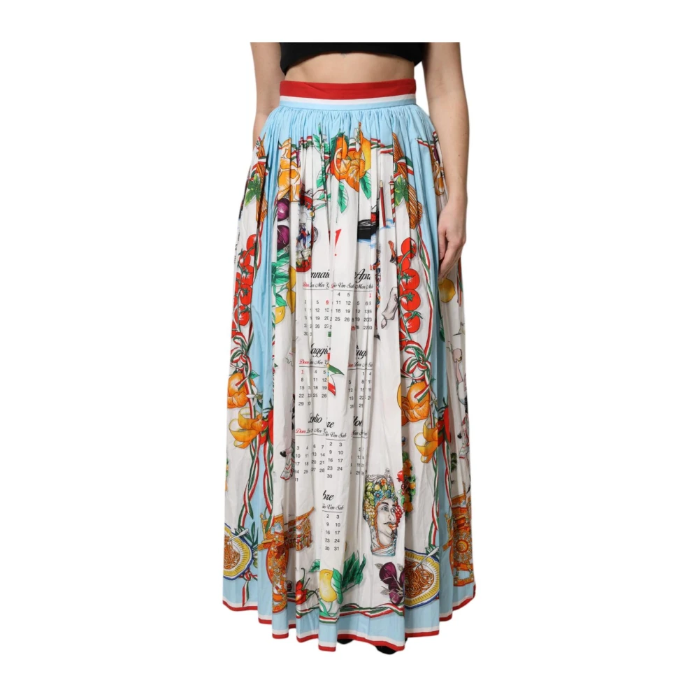 Dolce & Gabbana Women's Calendar Print A-Line Maxi Skirt