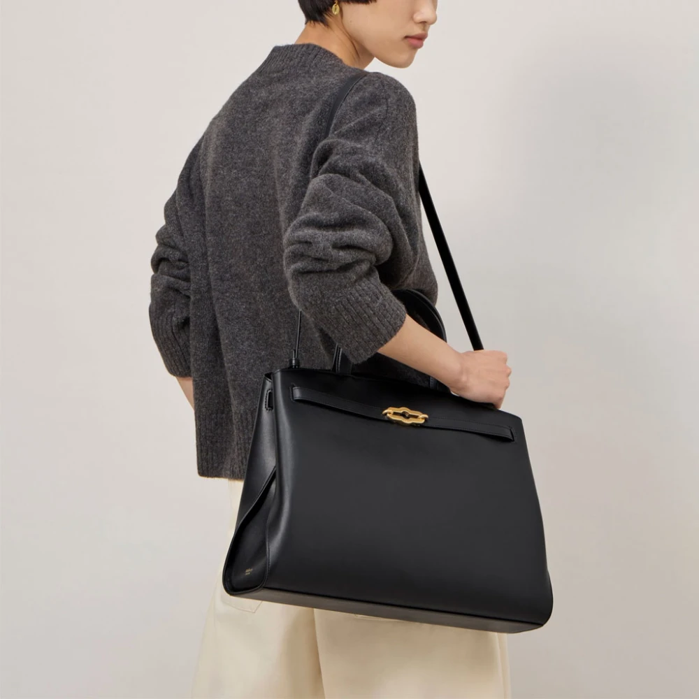 Mulberry Zwarte Pimlico Tote met Gespte Details Black Dames