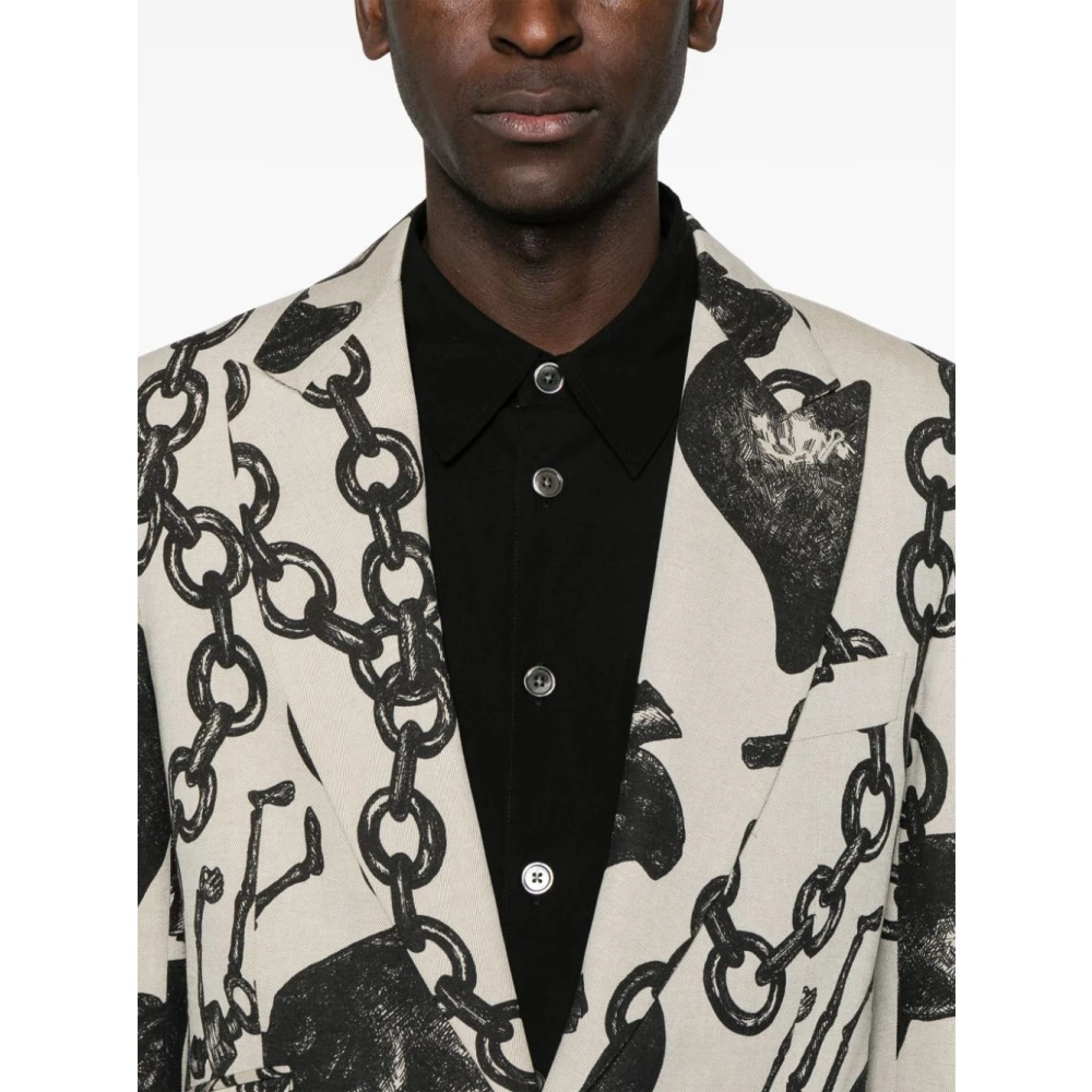 Vivienne Westwood Hartketting Print Jas White Heren