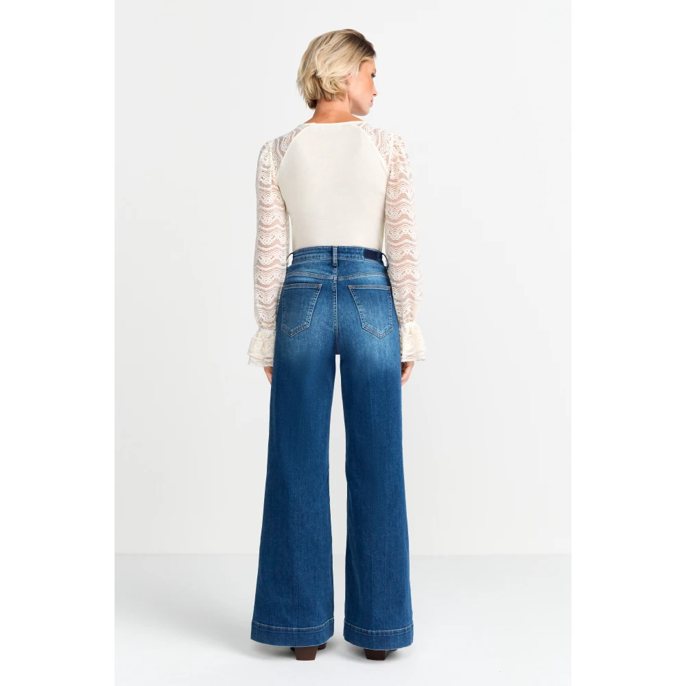 Rich & Royal Laagjes Kant Mat Mix Longsleeve White Dames