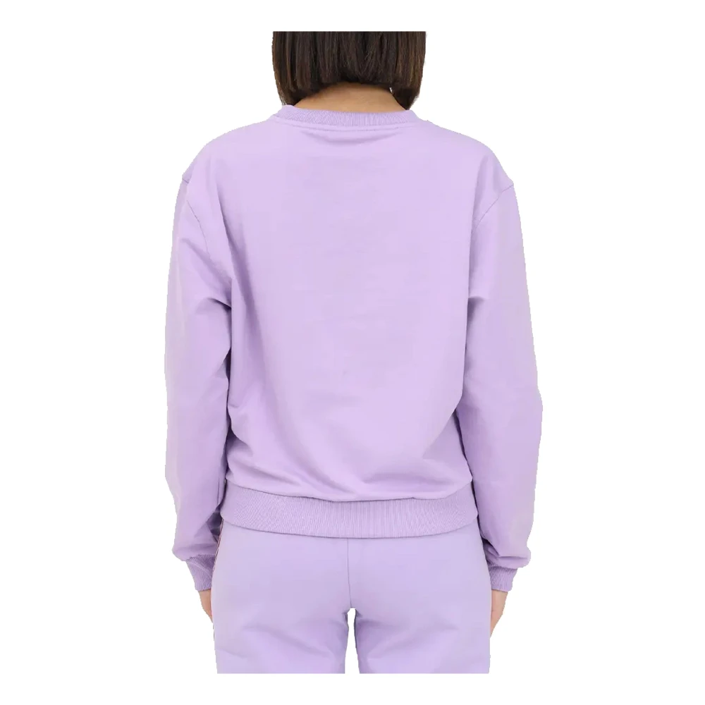 Moschino Paarse Logo Sweatshirt voor Vrouwen Purple Dames