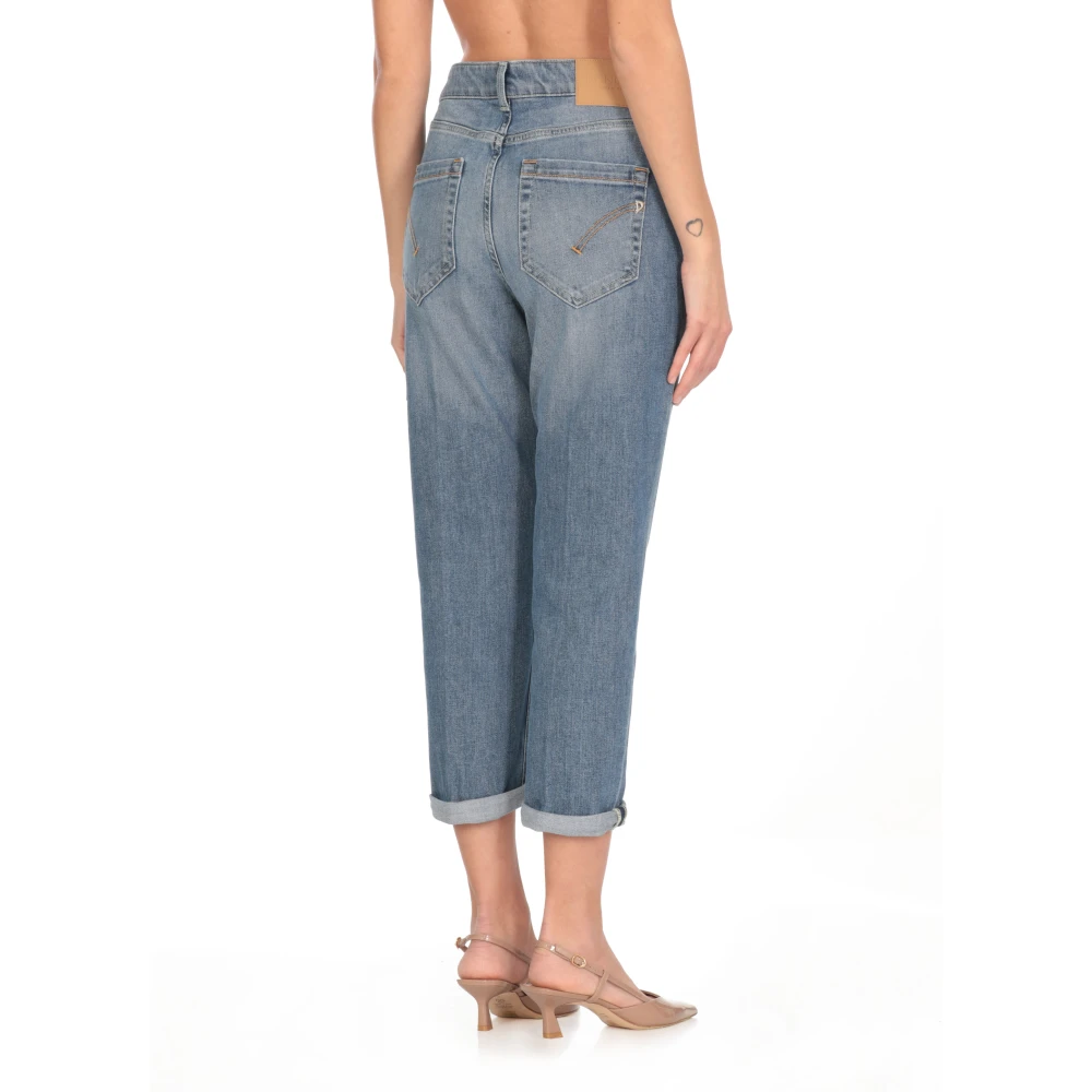 Dondup Blauwe Katoenen Jeans met Juweelknopen Blue Dames