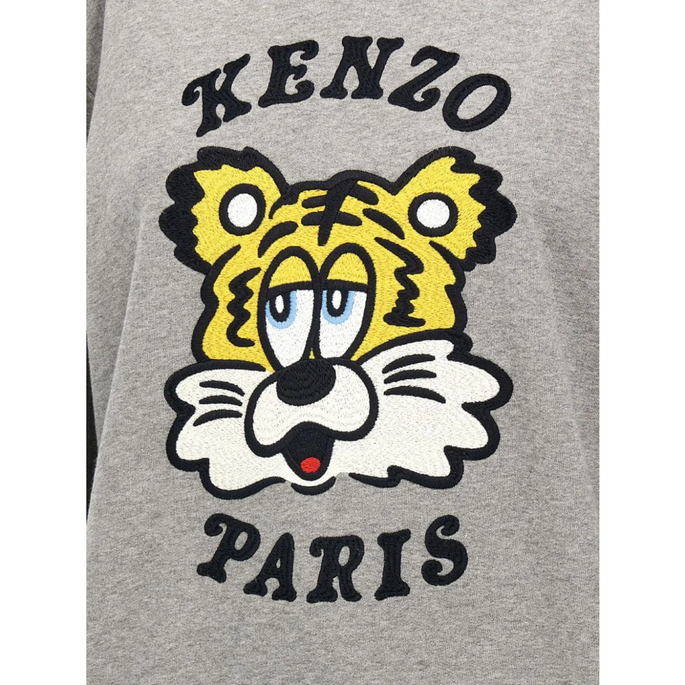 Kenzo Grijze Katoenen Sweatshirt met Multikleur Logo Gray Heren