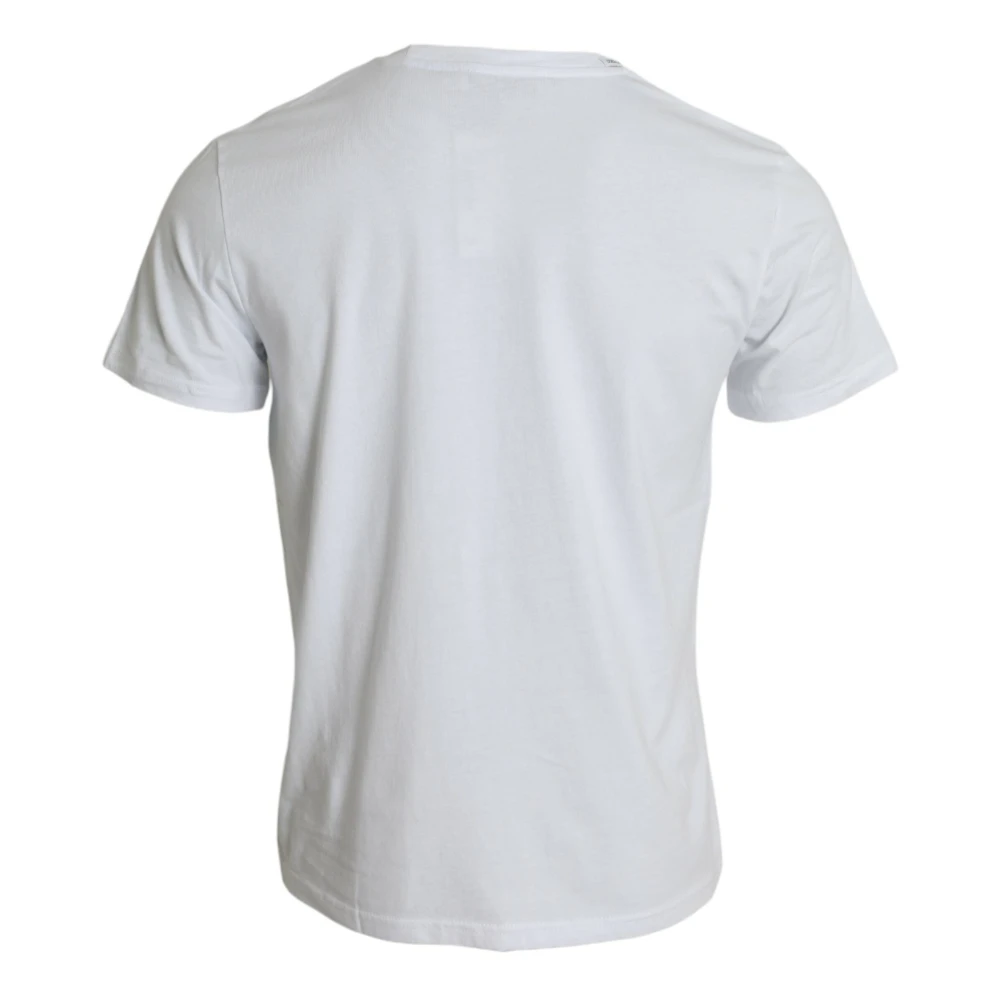 Dolce & Gabbana Wit Logo Print Crew Neck T-shirt White Heren