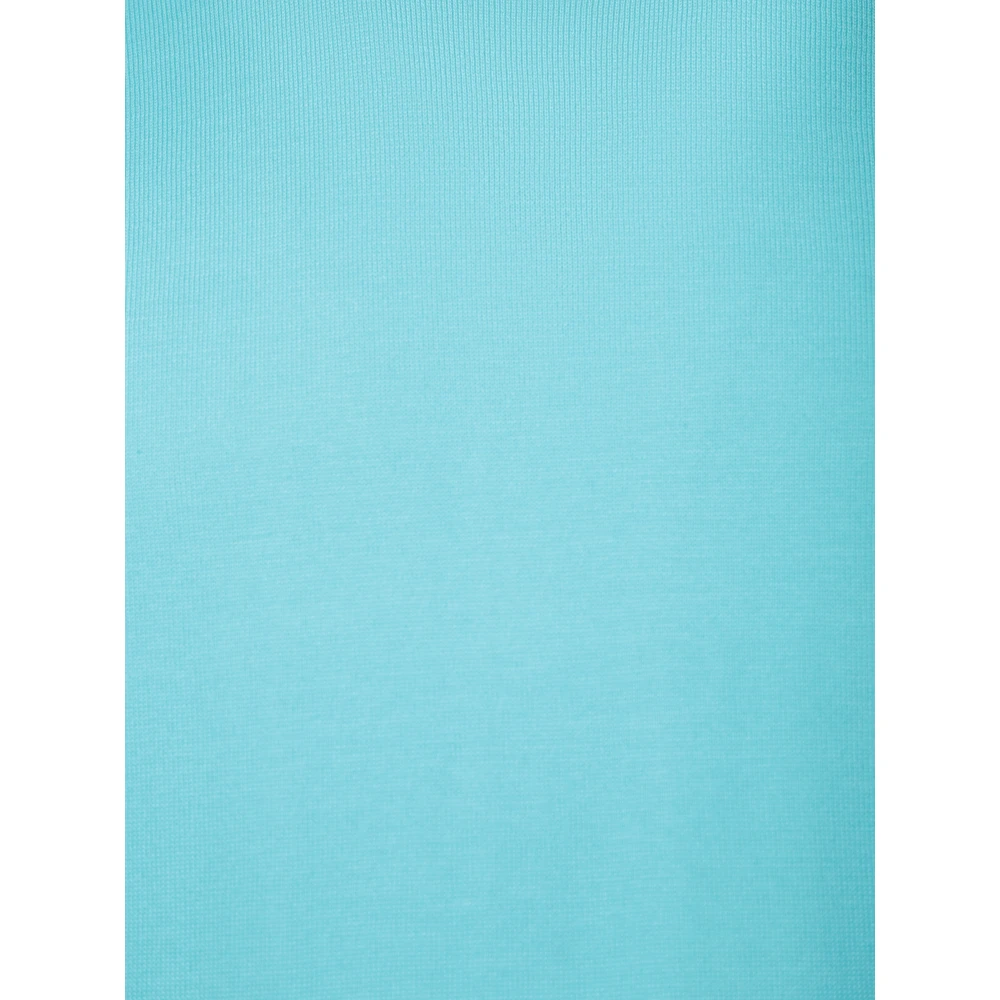 Moorer Turquoise Crew Neck Sweater Blue Heren