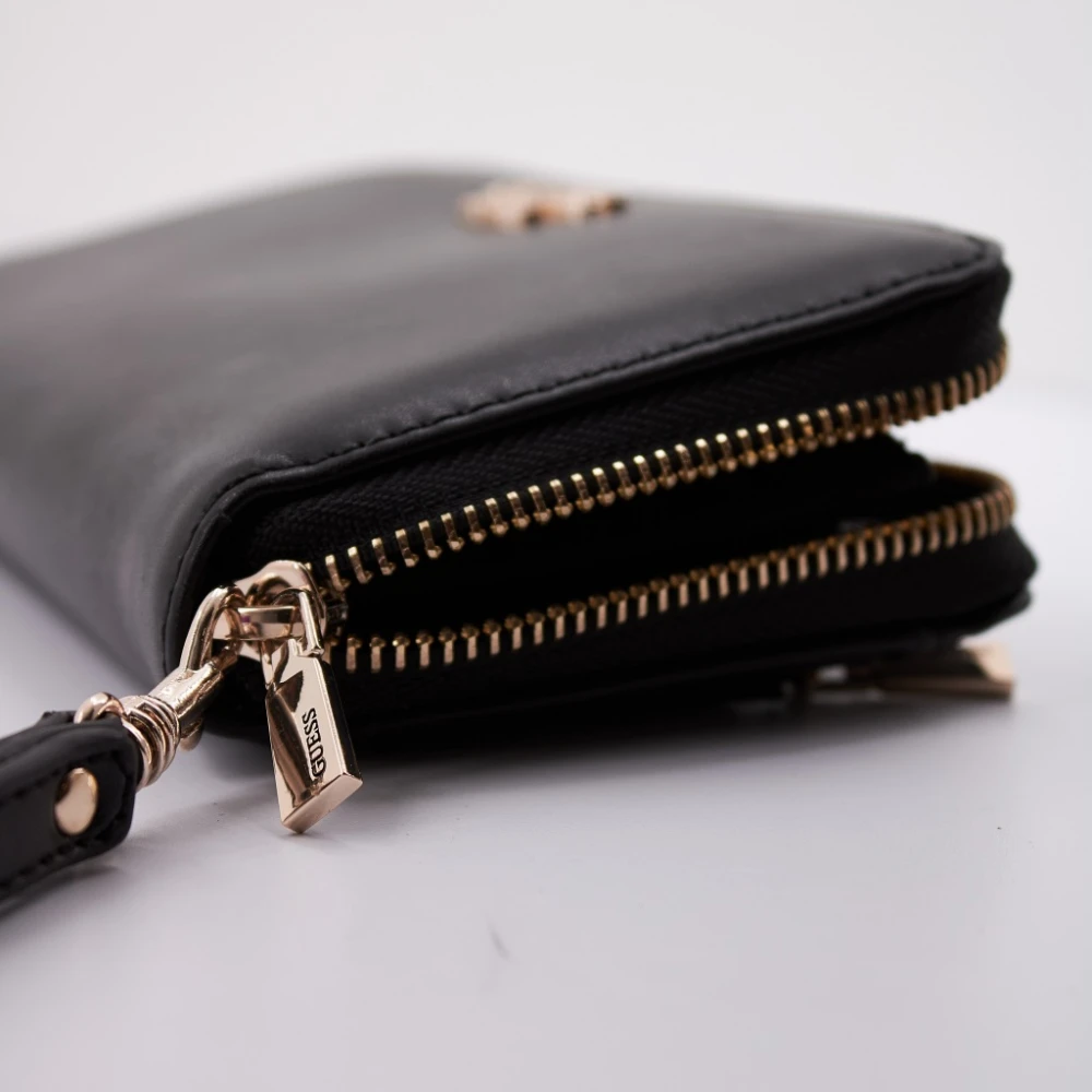 Guess Laurel Zip Portemonnees en Kaarthouders Black Dames