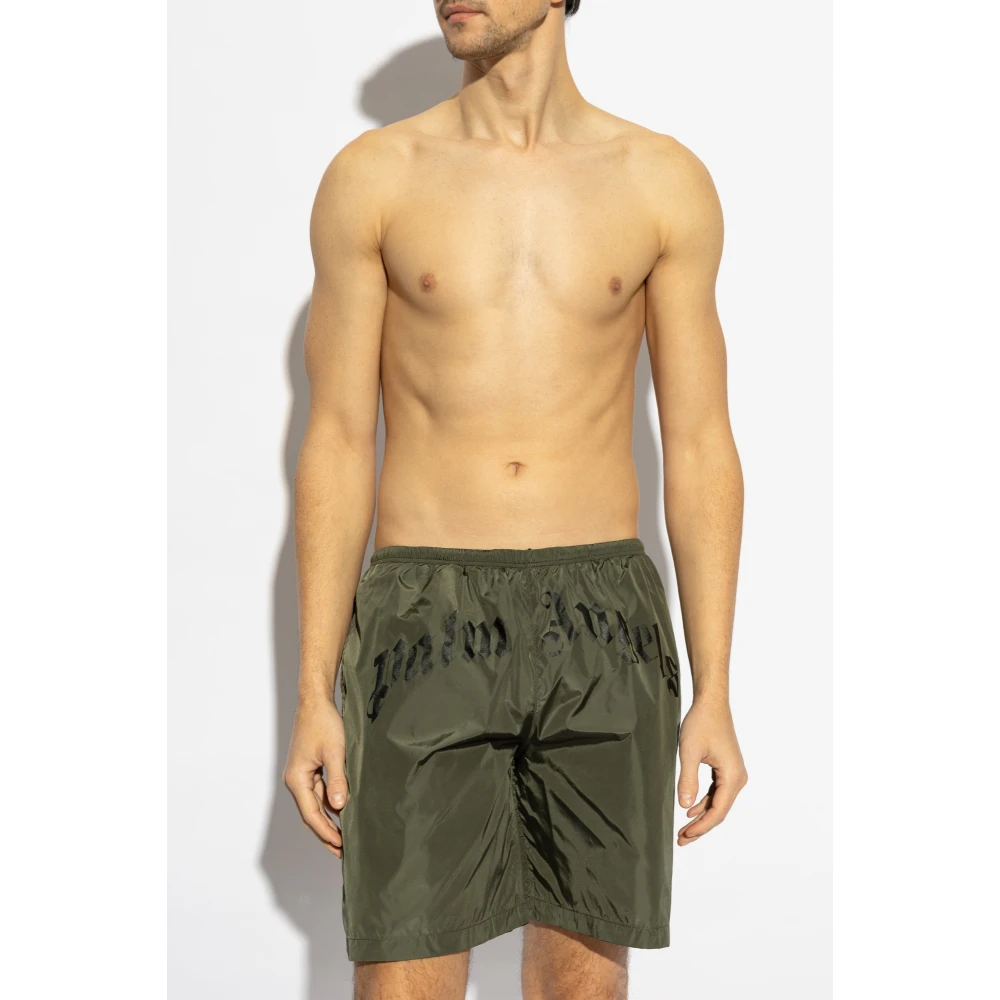 Palm Angels Zwembroek Green Heren