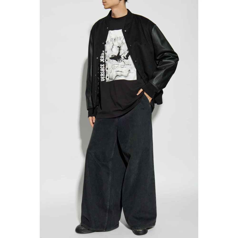 Versace Jeans Couture T-shirt met logo Black Heren