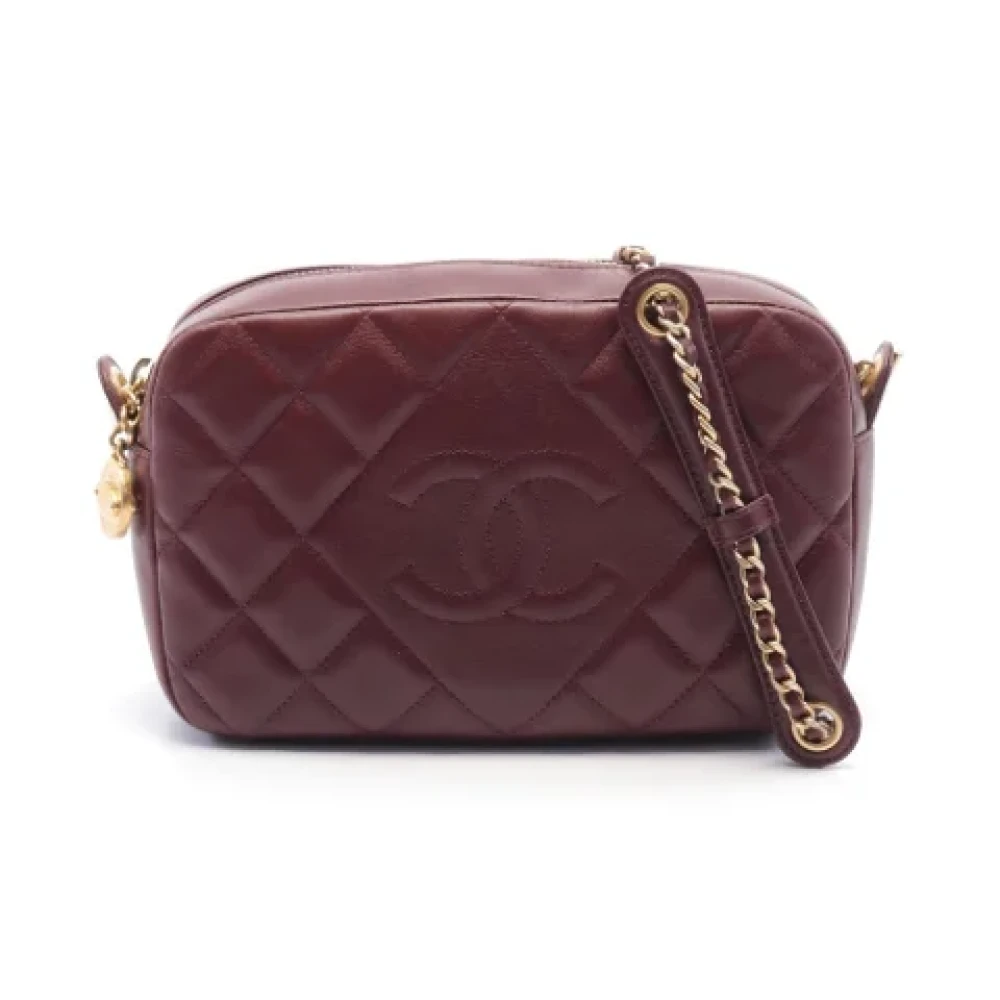 Chanel Vintage Pre-owned Leather shoulder-bags Red Dames