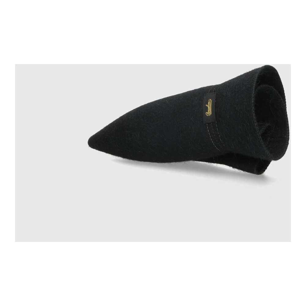 Borsalino Retro-geïnspireerde vilten hoed met medium rand Black Heren
