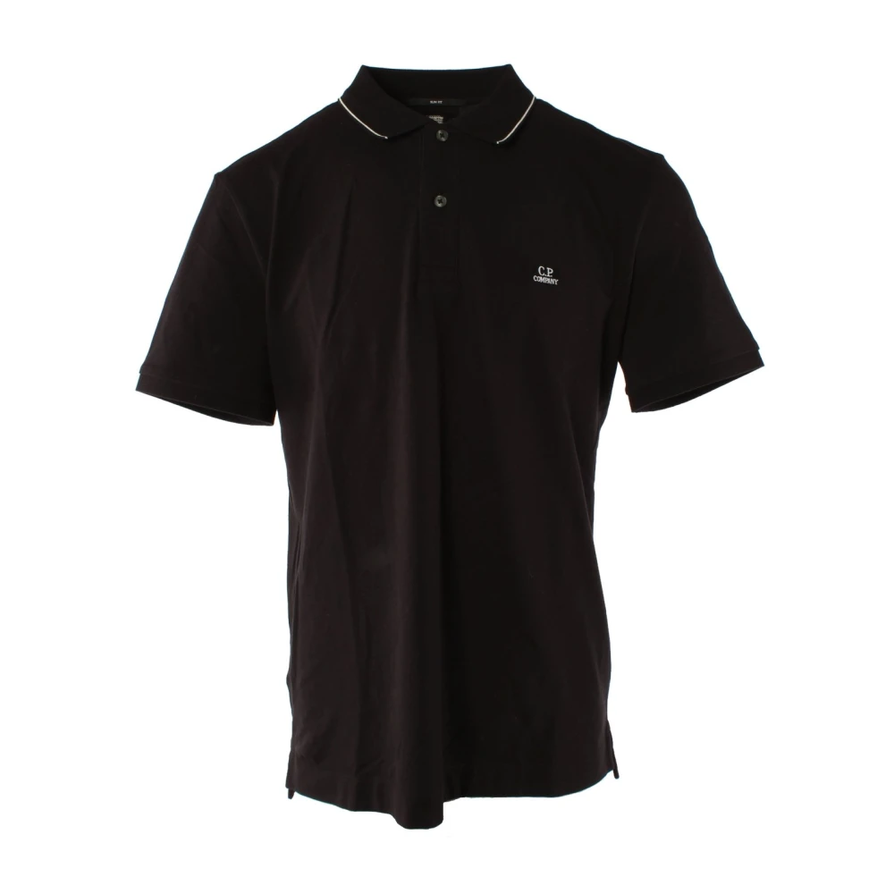 C.p. Company , Polo Shirts, Male, Black, M, Slim Fit Polo