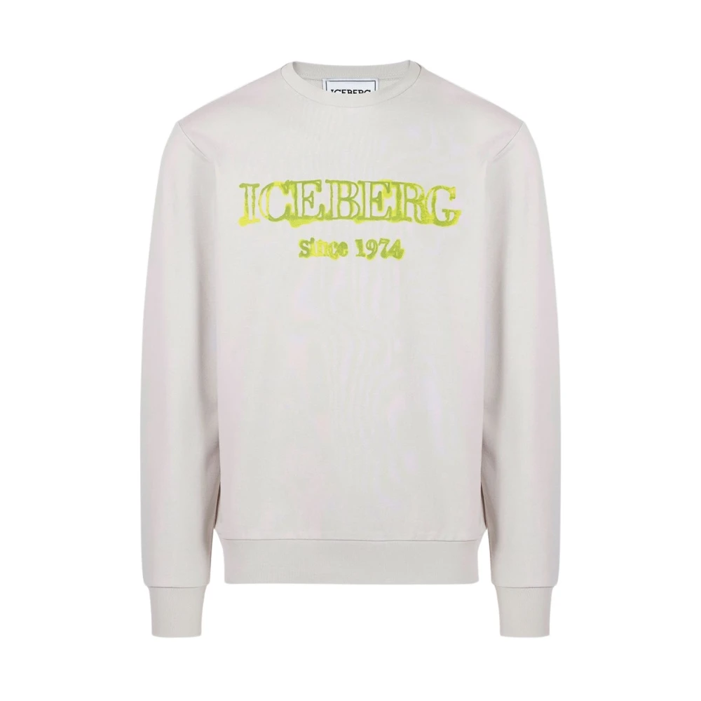Iceberg Men's Gray Sweatshirt With Hood And Logo - Sweatshirts - L - Sweatshirts & Hoodies