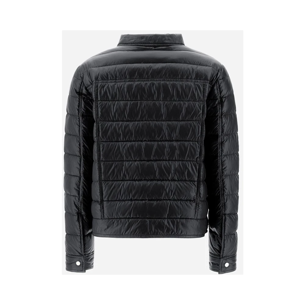 Herno Zwarte Nylon Donsjas met Knopen Black Dames