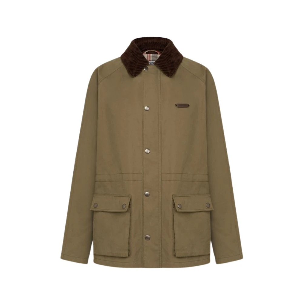 Moschino Men's Brown Cotton Diagonal Jacket