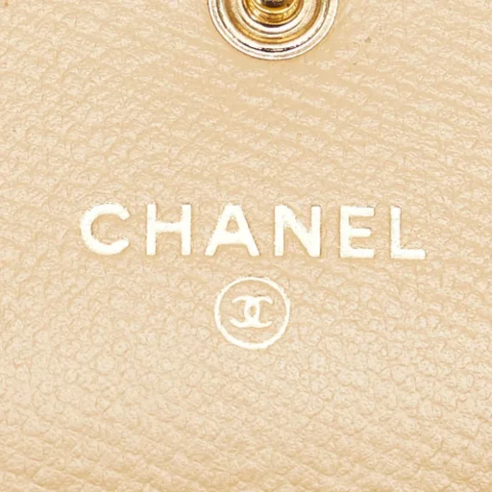 Chanel Vintage Pre-owned Leather wallets Beige Dames