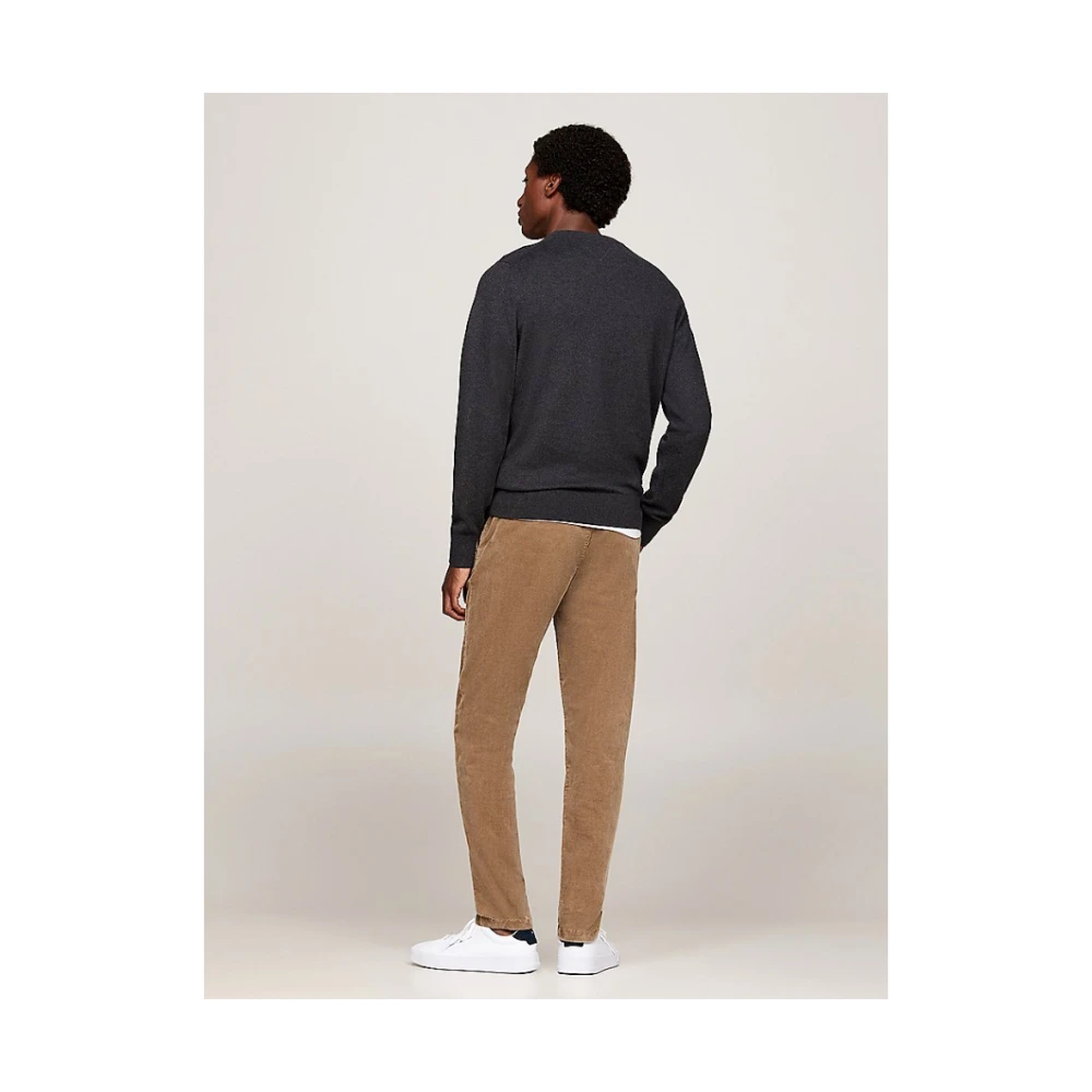 Tommy Hilfiger Grijze Gebreide Trui Regular Fit Gray Heren
