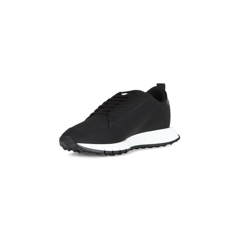 Antony Morato Leren en stoffen hardloopschoenen Black Heren