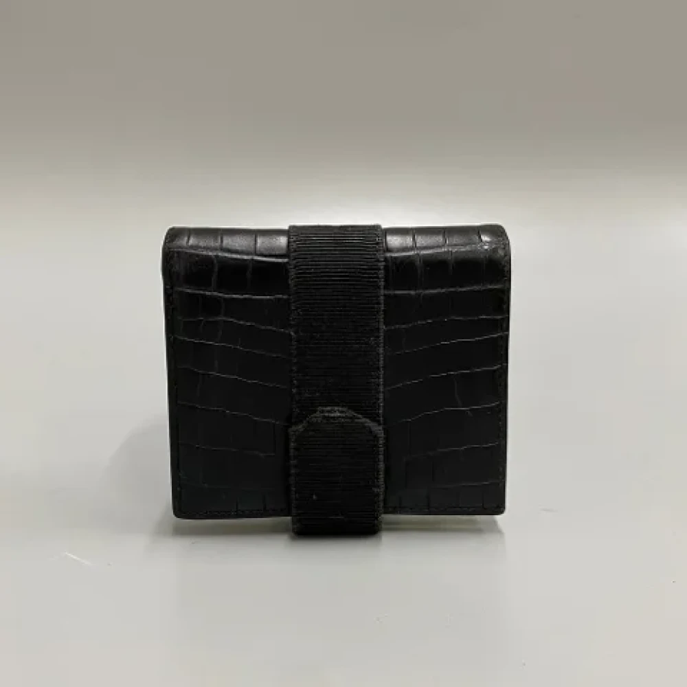 Salvatore Ferragamo Pre-owned Leather wallets Black Dames