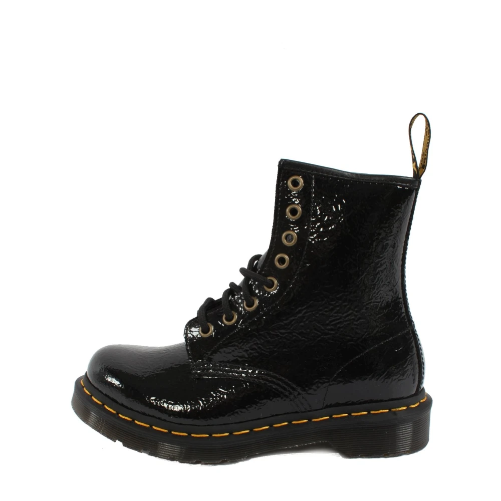 Dr. Martens Donna Nero Stivali Stringati