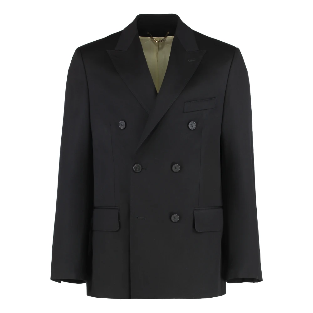 Golden Goose Men's Black Double-Breasted Blazer - Blazers - L - Jackets
