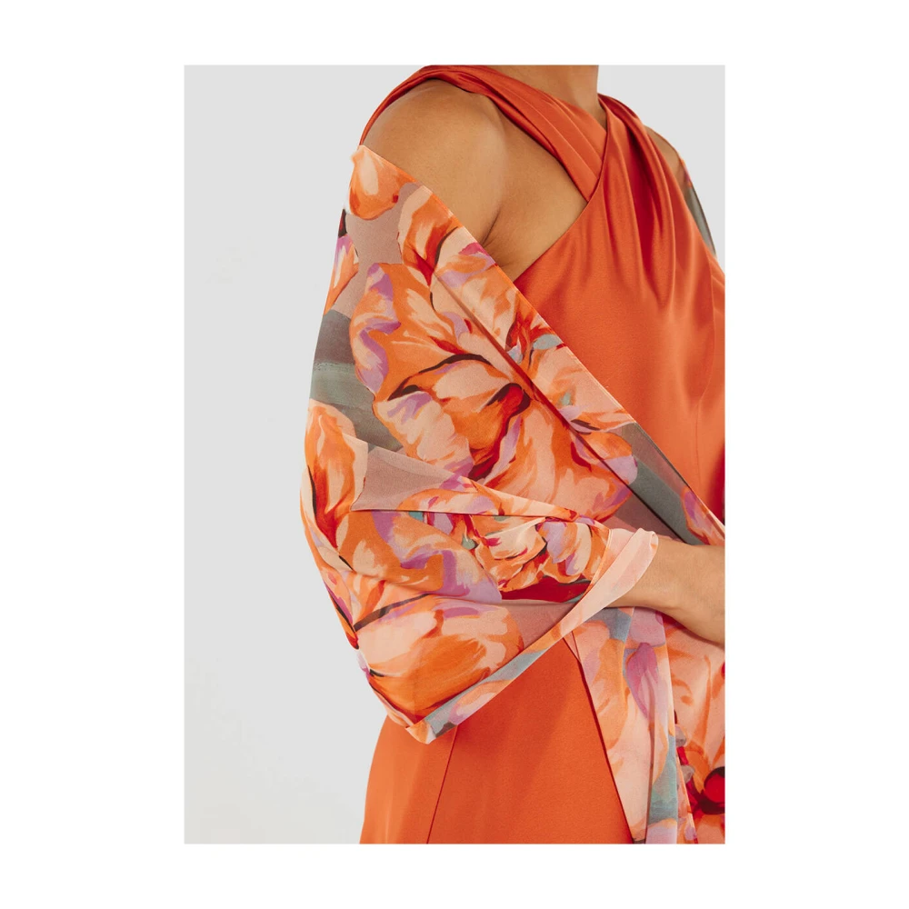 Swing Bloemen Chiffon Jurk Multicolor Dames