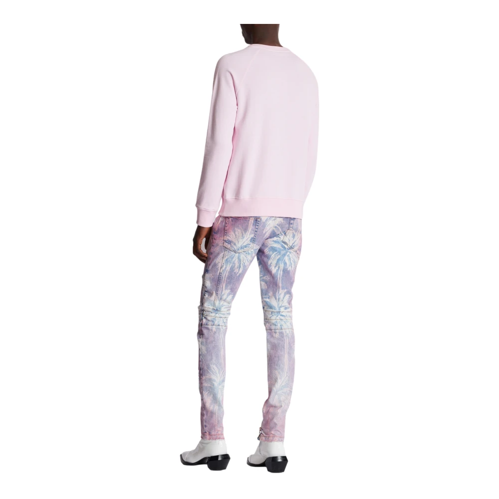 Balmain Paris bedrukte sweatshirt Pink Heren