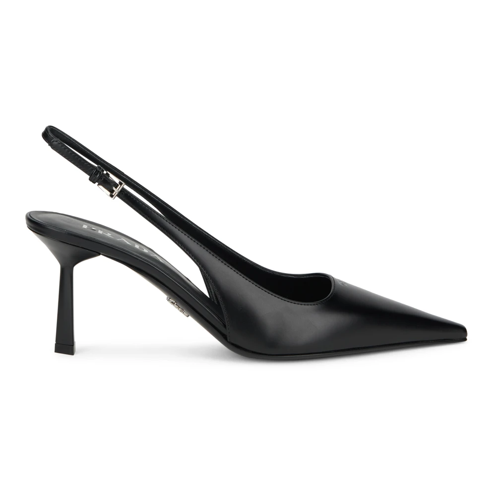 Prada Black Calf Leather Bos Taurus High Heel Pumps - EU36/US6 - Image 2