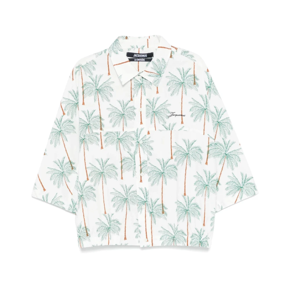 Jacquemus Wit Grafisch Print Shirt Elastische Zoom White Heren