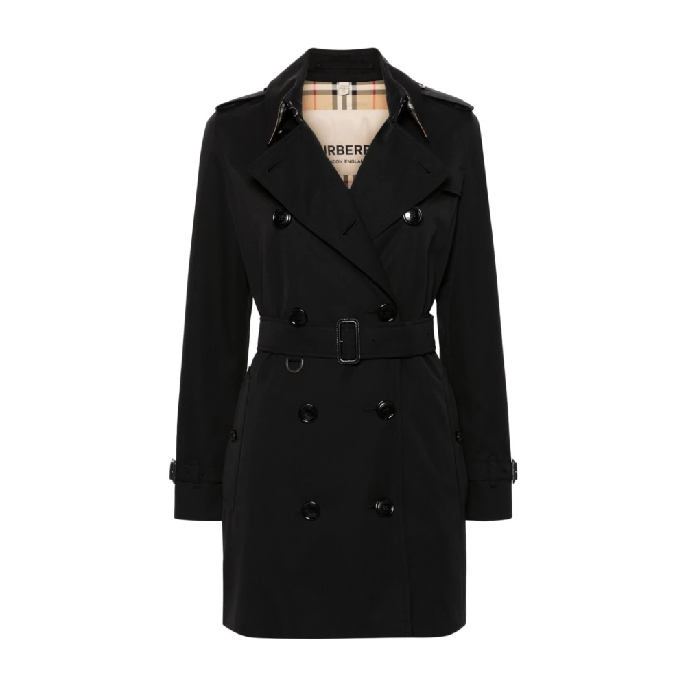 Burberry Women's Black Cotton Gabardine Trench Coat - Trench Coats - 3XS - Coats