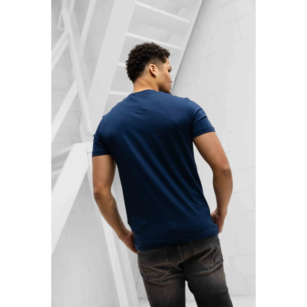 Versace Jeans Couture V-Embleem T-Shirt Heren Donkerblauw Blue Heren