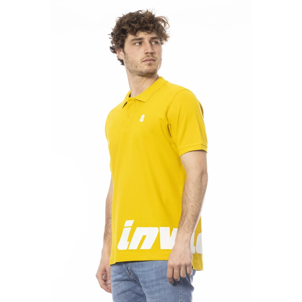 Invicta Korte Mouw Polo Shirts met Borstlogo Yellow Heren