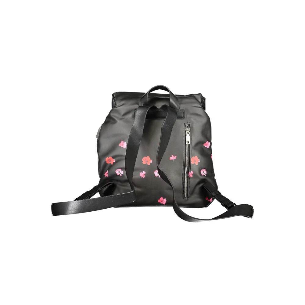 Desigual Zwarte Polyethyleen Rugzak met Verstelbare Banden Black Dames