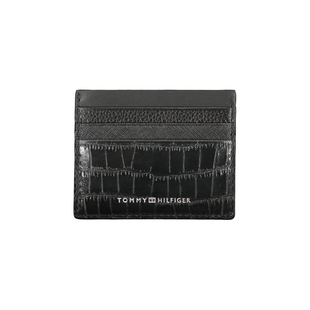 Tommy Hilfiger Heren Portemonnee Zwart Portacard Contrast Logo Black Heren