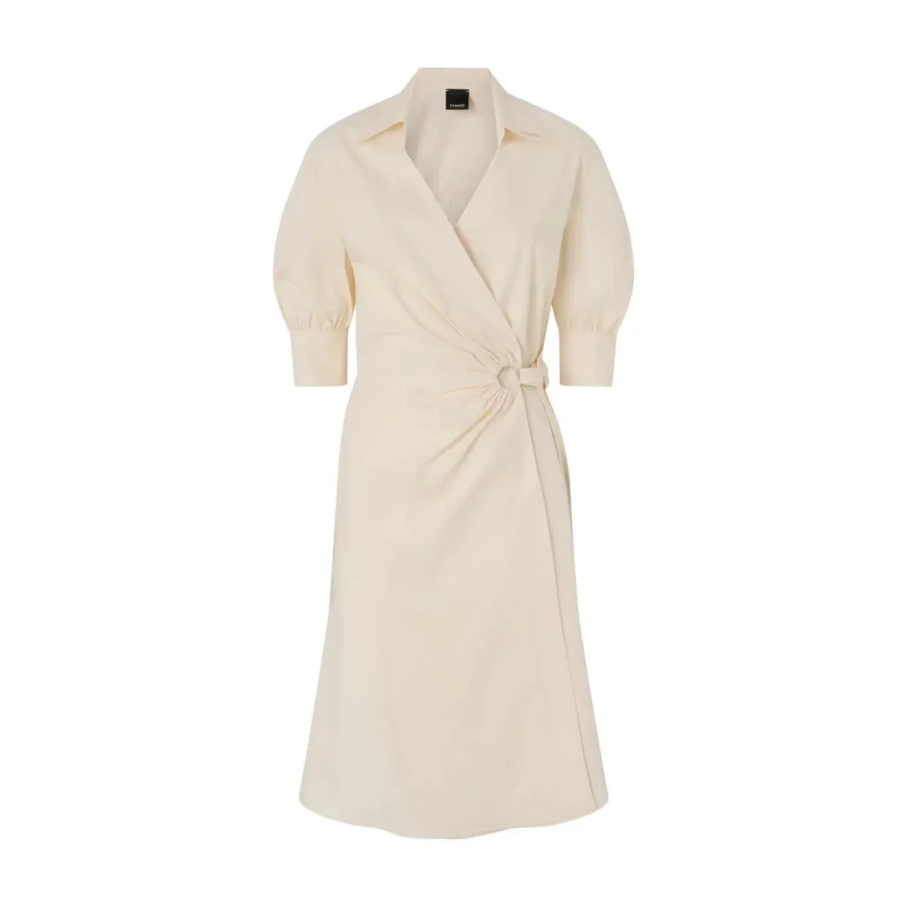 Pinko Women's Beige Cotton Dress - Wrap Dresses - Xs - Dresses