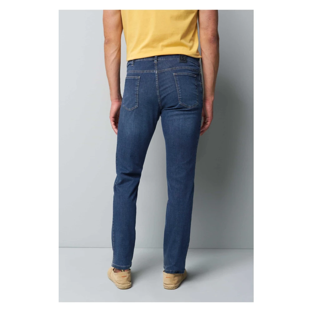 Meyer Slimme Denim Jeans met Super-Stretch Blue Heren