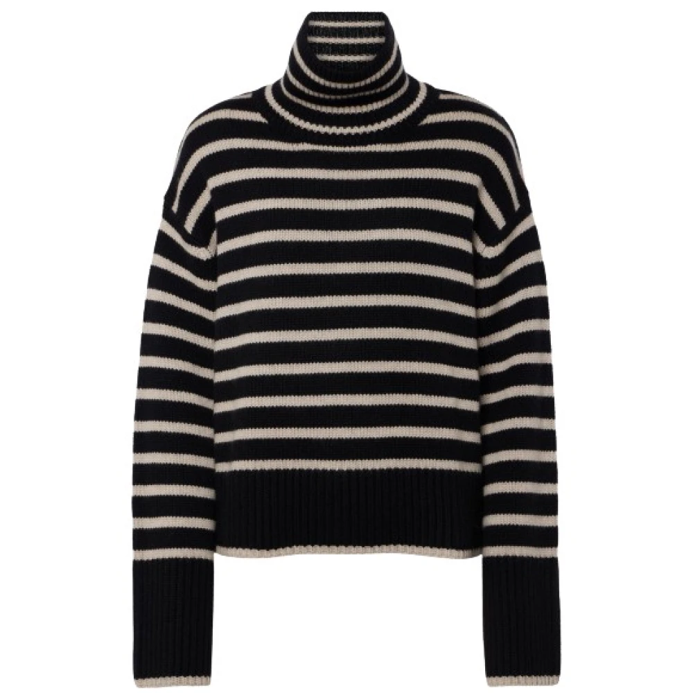 Lisa Yang Kasjmier High-Neck Fleur Sweater Black Dames