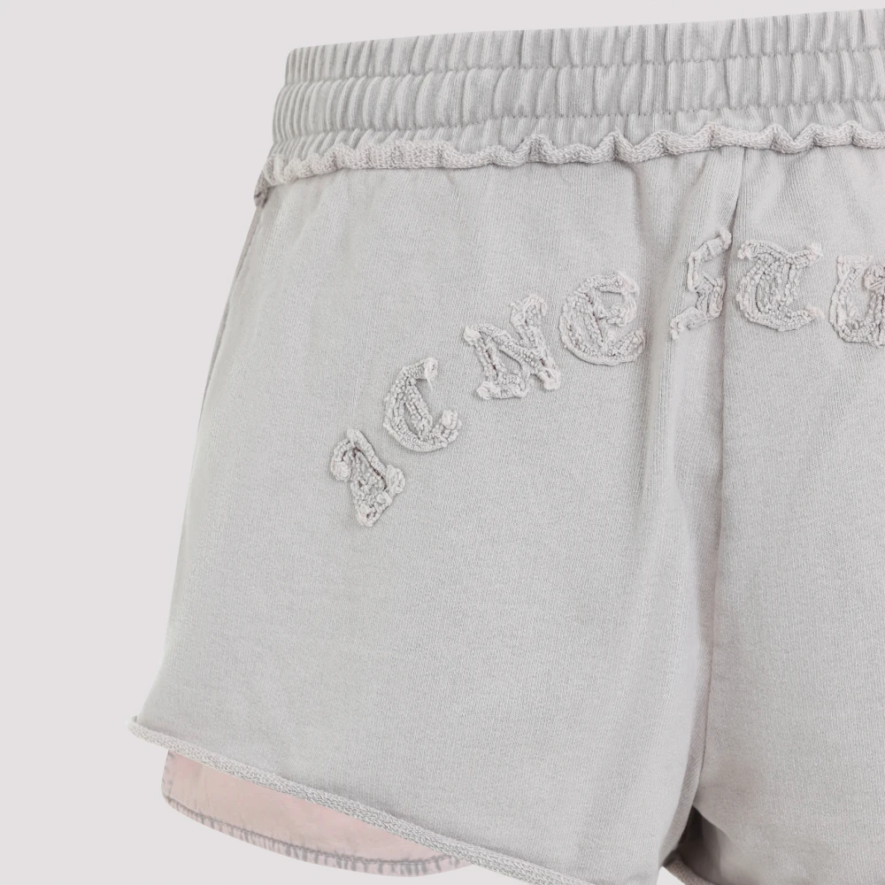 Acne Studios Mauve Grey Denim Shorts Gray Dames