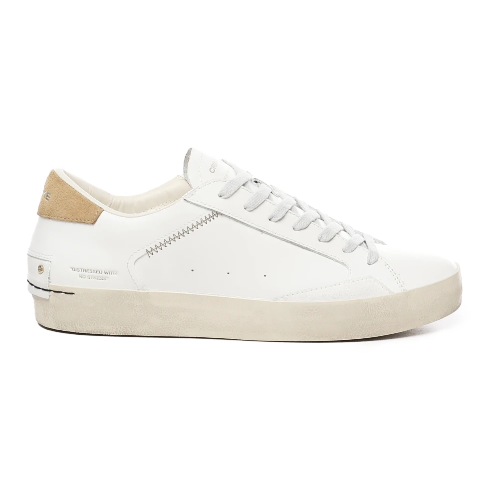 Crime London Vintage Leren Sneakers Heren Schoenen Wit