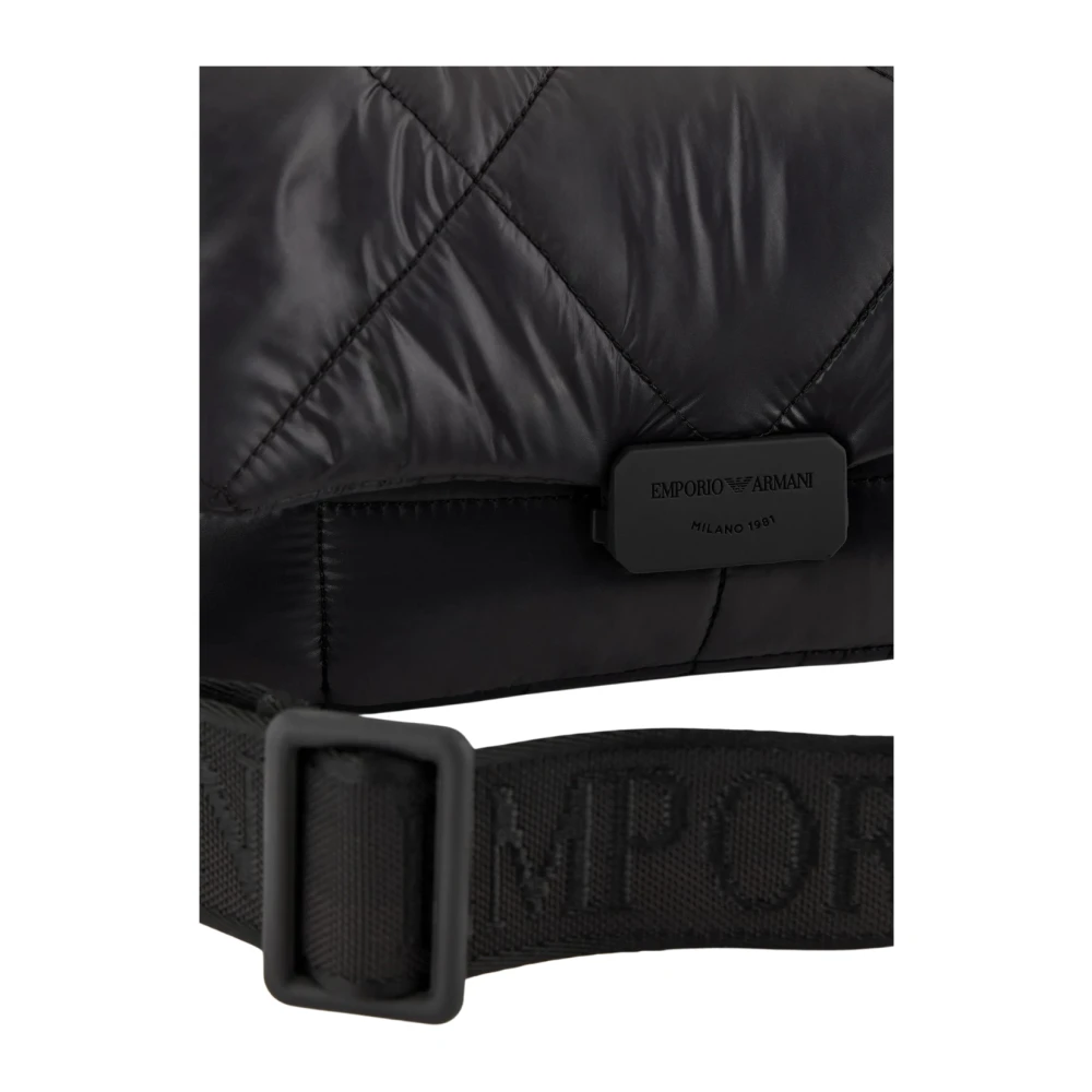Emporio Armani Stijlvolle dames schoudertas in zwart Black Dames
