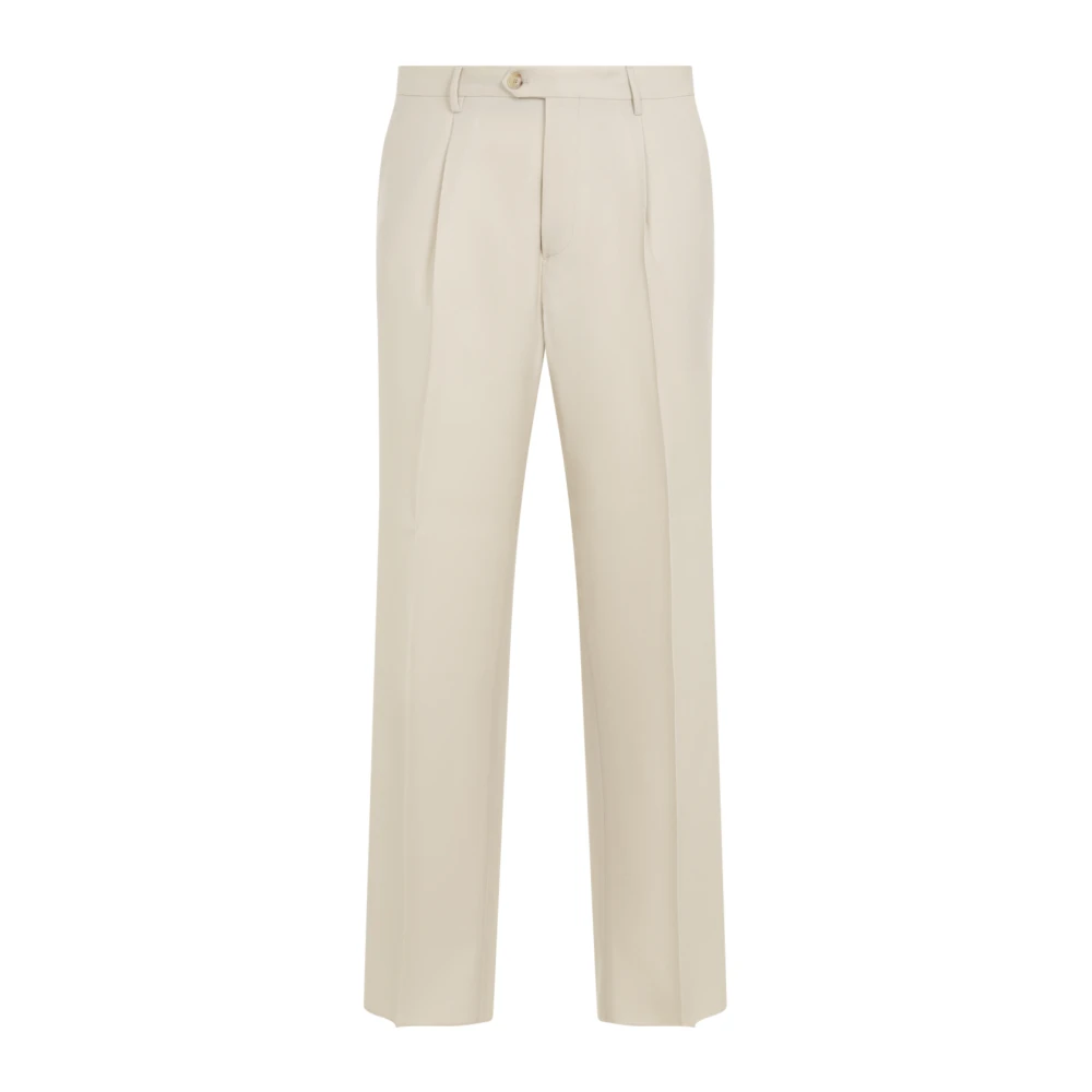 ETRO Wollen Pakbroek Naakt Neutrals Beige Heren