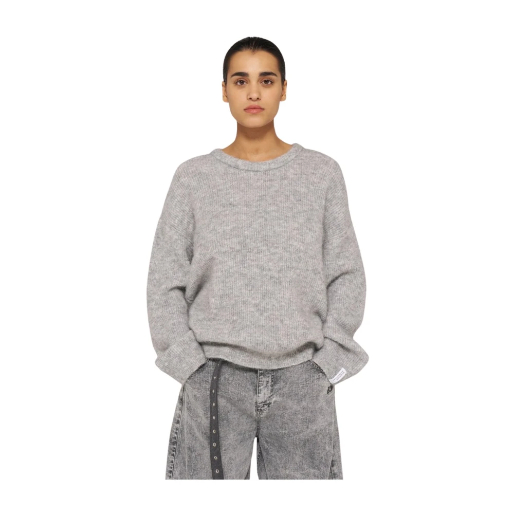 10Days Relaxed fit ribgebreide trui Gray Dames