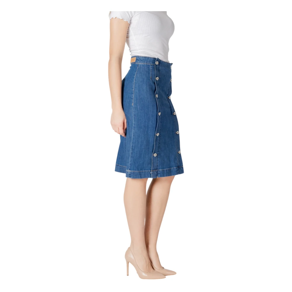 Ichi Dames Longuette Katoen Elastaan Collectie Blue Dames