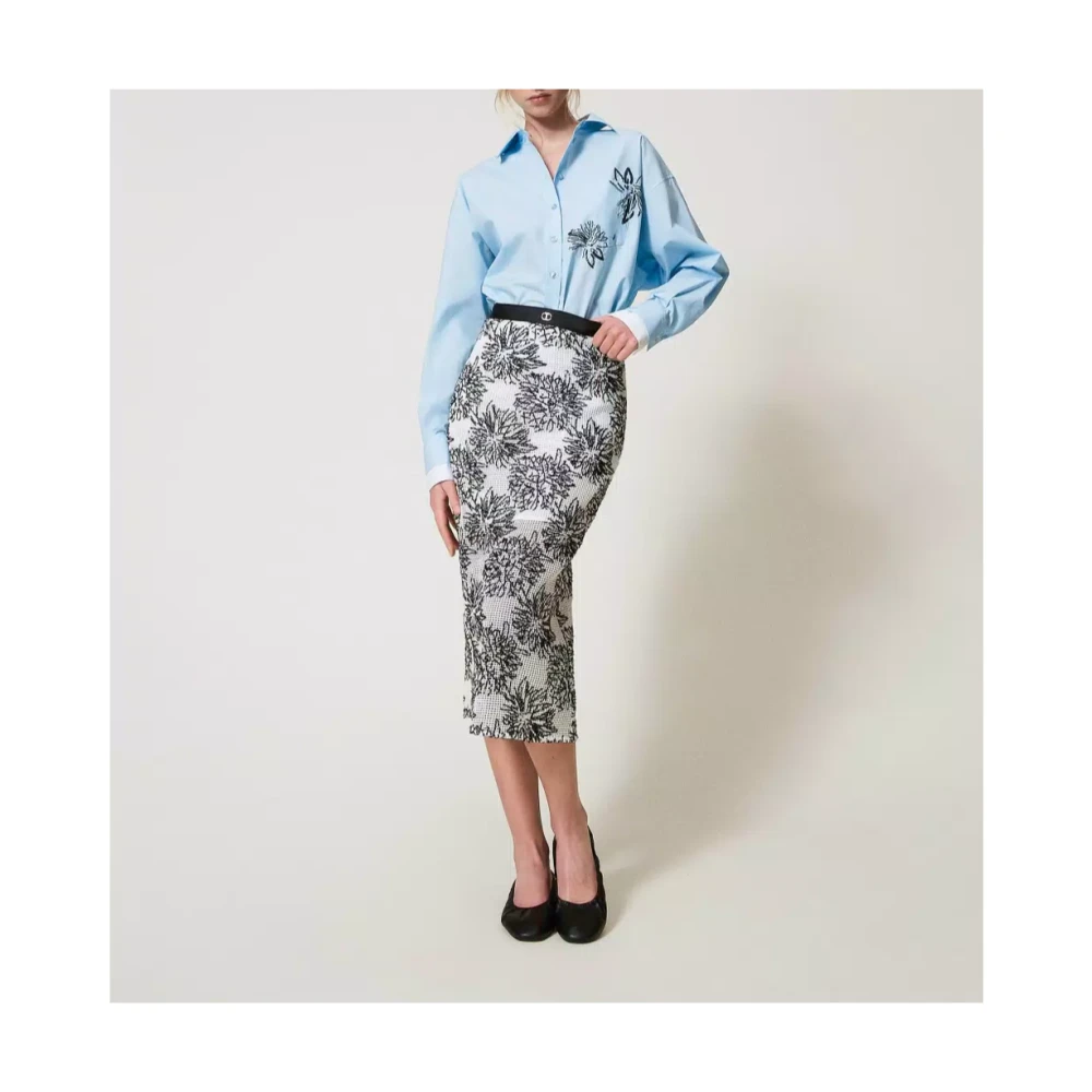 Twinset Pailletten Kokerrok Black Dames