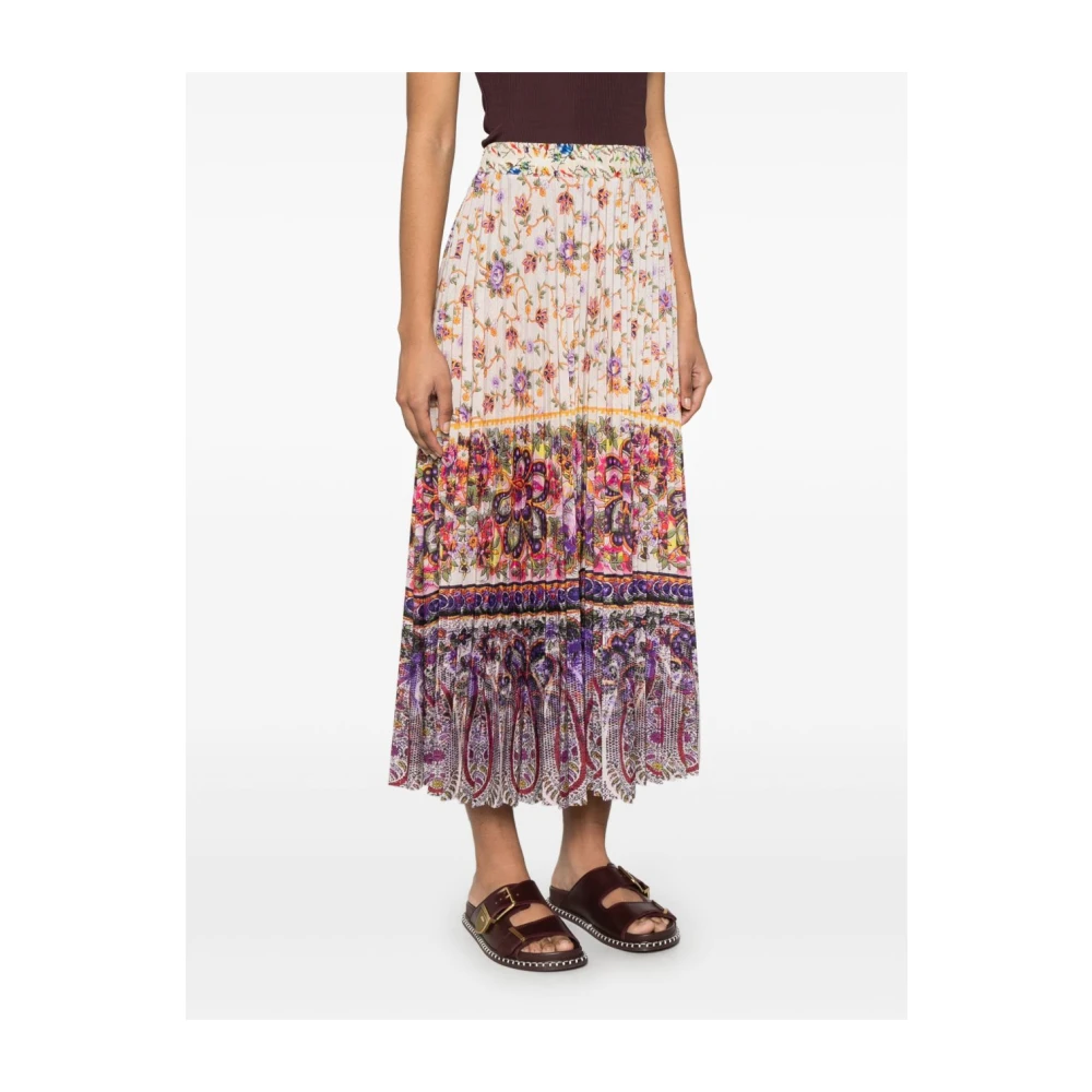 Pierre-Louis Mascia Bloemenprint Elastische Taille Rok Multicolor Dames