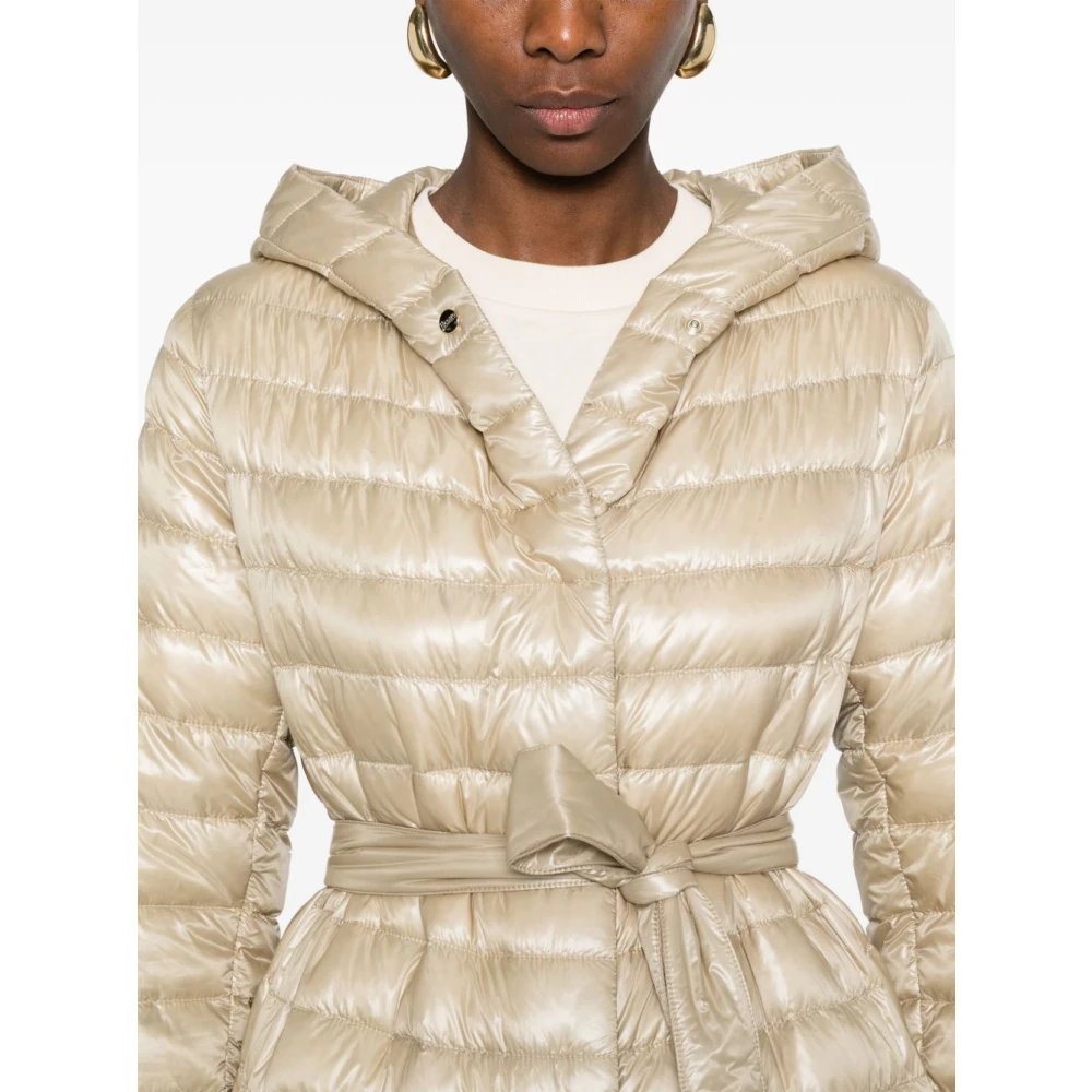 Herno Puffer Jacket met Riem Beige Dames