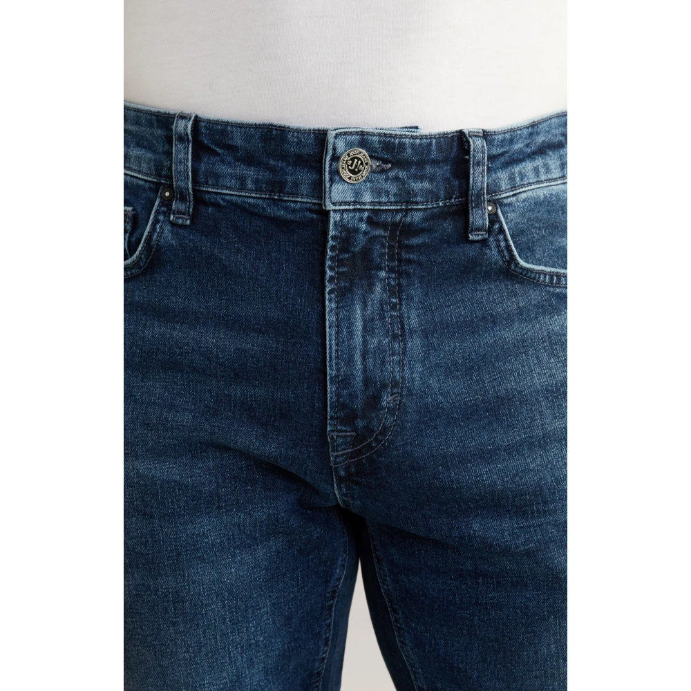 Joop! Donkerblauwe herenjeans met vervaagd effect Blue Heren