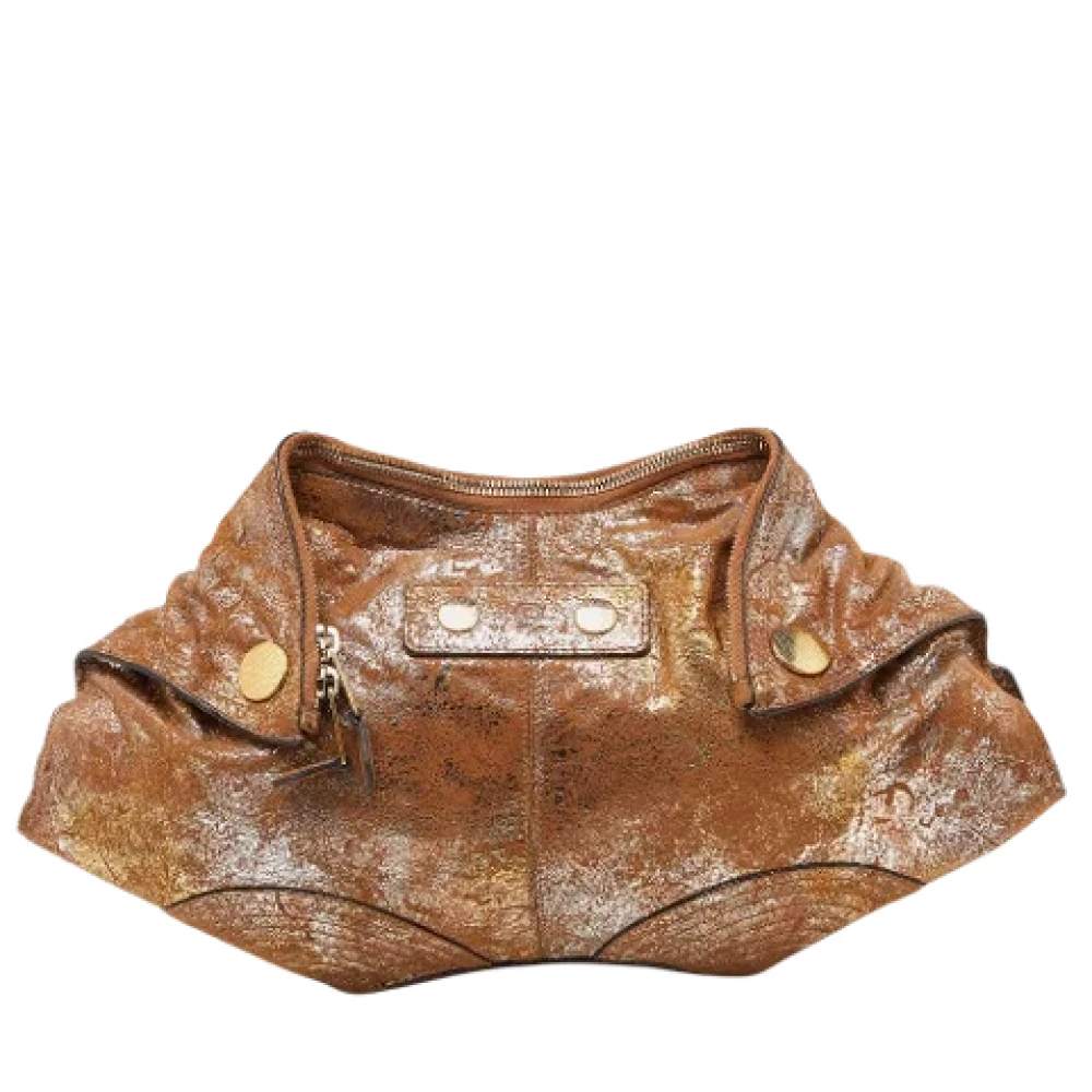 Alexander McQueen Pre-owned Suede clutches Brown Dames