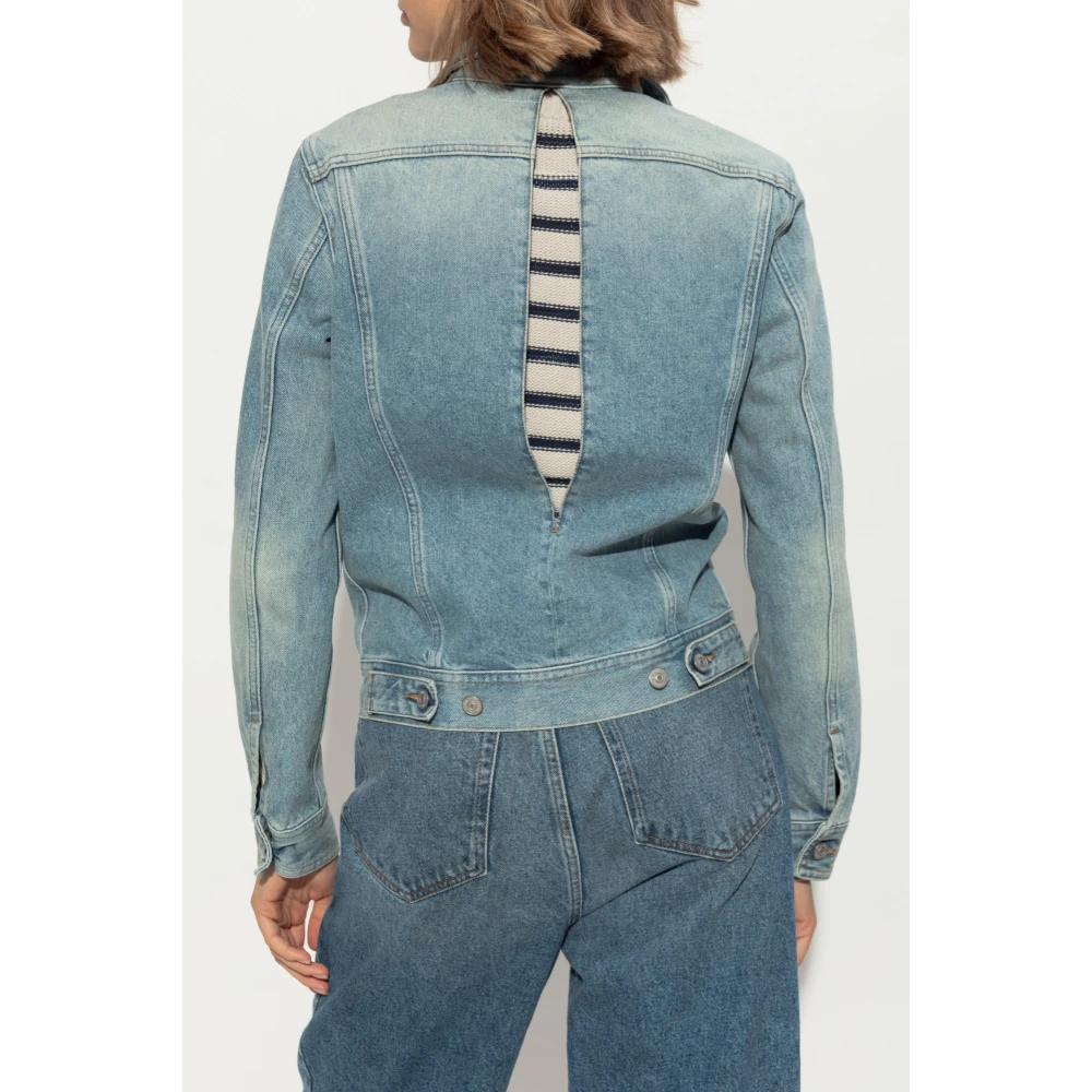 MM6 Maison Margiela Spijkerjas met split Blue Dames