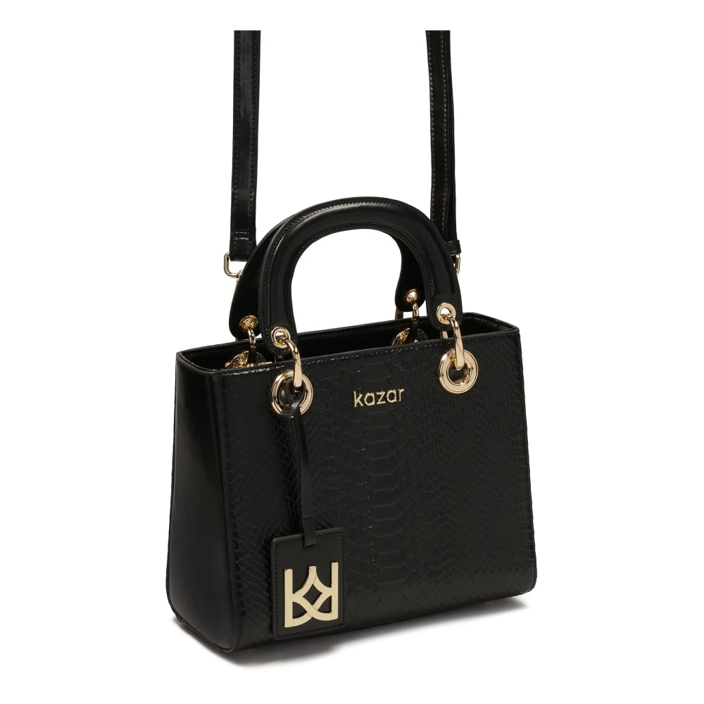 Kazar Stijlvolle handtas met handvatten Black Dames